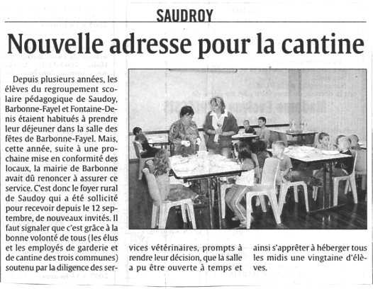 cantine scolaire au foyer